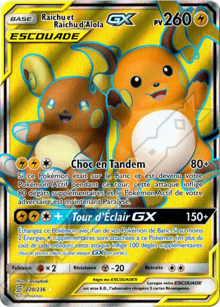 220/236 Raichu et Raichu d'Alola-GX