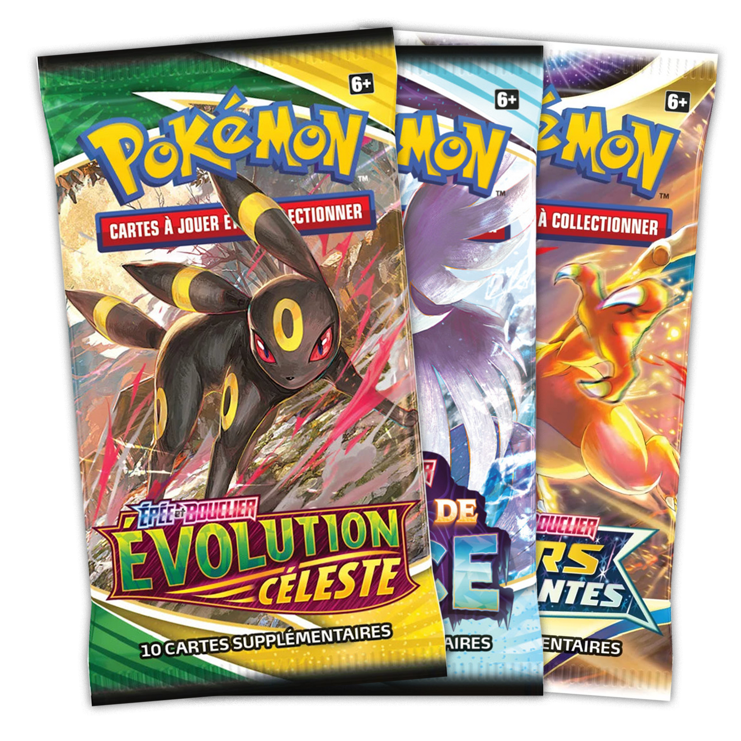 3 x Boosters Règne de Glace, Evolution Celeste, Stars Etincelantes [FR]